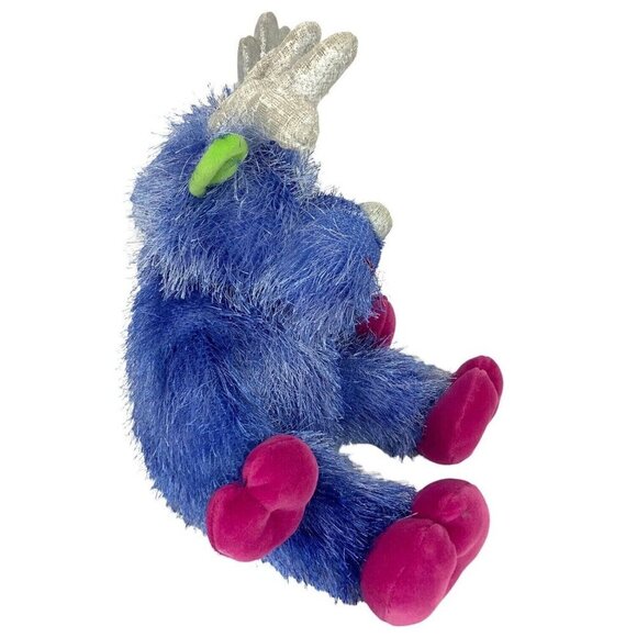 Aurora Frostbite Reindeer Plush 10 inch Blue Pink Silver Antlers Soft Toy - Picture 2 of 10